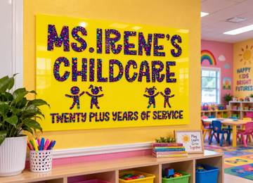 Custom Business Acrylic Wall Sign | Personalized Logo & Name Sign