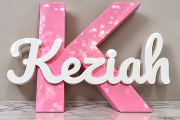 Personalized 3D Initial & Name Sign