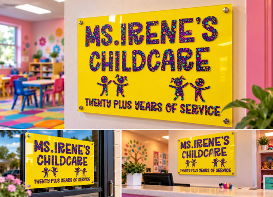 Custom Business Acrylic Wall Sign | Personalized Logo & Name Sign