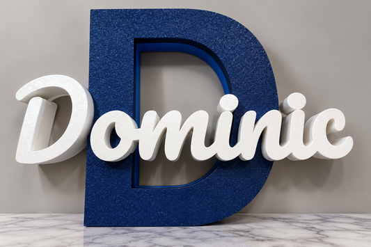 Personalized 3D Initial & Name Sign