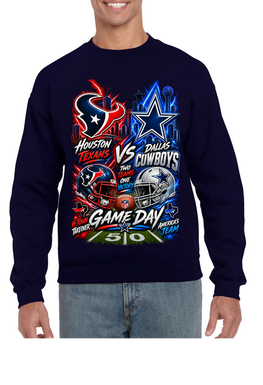 Houston vs. Dallas Game Day T-Shirt